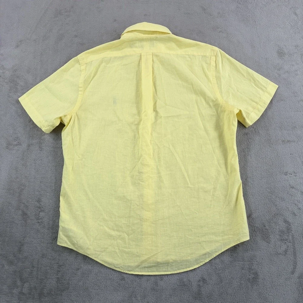 Polo Ralph Lauren Classic Fit Linen-Cotton Shirt in Yellow Men Medium NWOT $125